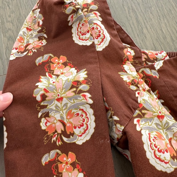 Cara Cara Blue Hill Midi Dress Brown Paisley Print - Size 0 - Picture 6 of 13